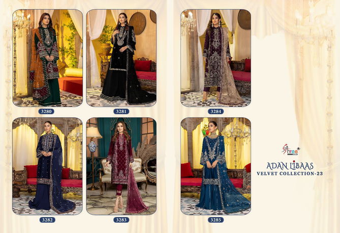 Shree Adan Libaas Velvet Collection Vol 23 Pakistani Suits Catalog
